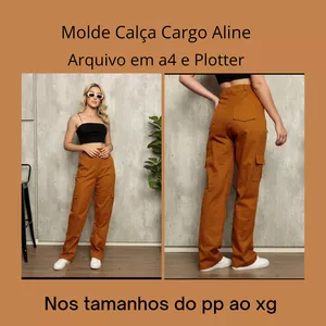 Imagem de capa para o Ebook Molde Calça Cargo Aline 