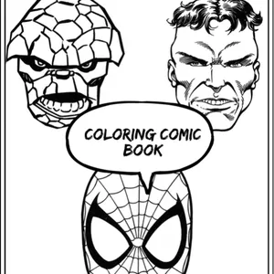 Cover image for Ebook SUPERHERO COLORING COMIC BOOK