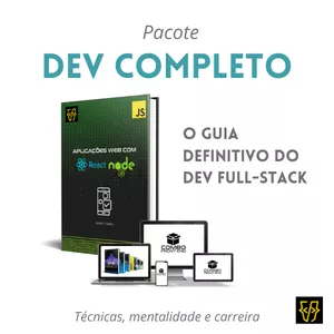 Imagem de capa para o Curso online Pacote Dev Completo (22 e-books +  Manual da Carreira Dev)