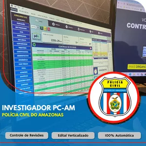 Imagem de capa para o Ebook Planilha do Aprovado - PC-AM - Investigador