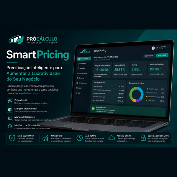 Imagem do curso SmartPricing Pro (semestral): Precificação Inteligente para Aumentar a Lucratividade do Seu Negócio