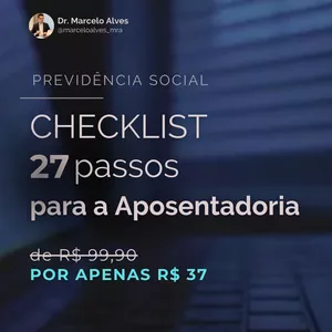 Imagem de capa para o Ebook Checklist 27 passos para Não Errar na Aposentadoria do INSS