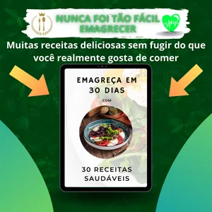 Imagem de capa para o Ebook Emagreça em 30 dias com 30 receitas saudáveis