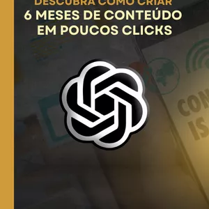 Imagem de capa para o Ebook Descubra como criar 6 meses de conteúdo em poucos clicks