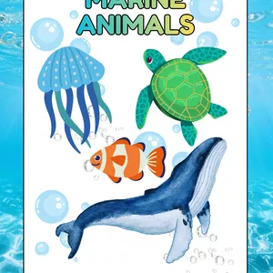 Imagen de portada para Ebook Marine Animals - Coloring book