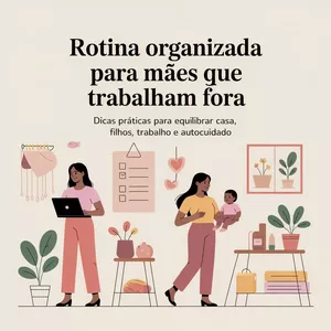 Imagem de capa para o Ebook Ebook Rotina de Mãe CLT - a organização que gera paz