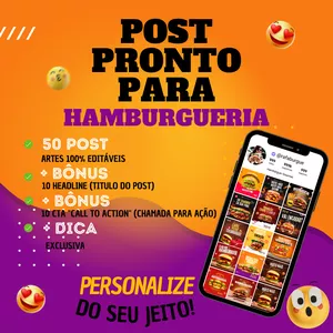 Imagem de capa para o Curso online Cardápio para Hamburgueria 