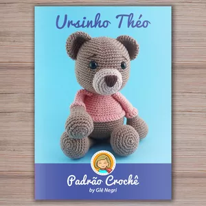 Imagem de capa para o Ebook Apostila Passo a Passo - Ursinho Théo - Padrão Glê Negri