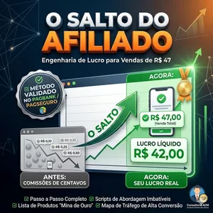 Imagem de O salto do Afiliado: Pare e ganhar centavos e ganhe dinheiro de verdade criado por Consultor Marcio Ferreira na hotmart