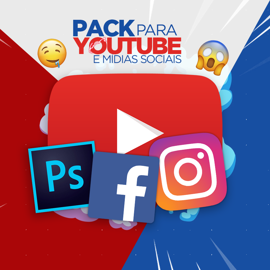 Pack de Design Premium Para Youtubers e Mídias Sociais