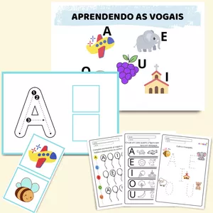 Imagem de capa para o Ebook APRENDENDO AS VOGAIS