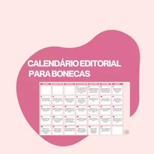 Imagem de capa para o Ebook Calendário de conteúdo para BONECAS