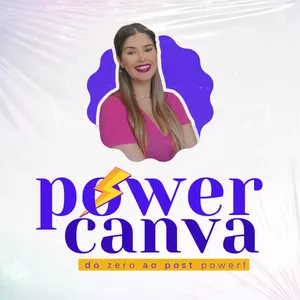 Imagem de capa para o Curso online Power Canva  ⚡