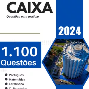 Imagem de capa para o Ebook Caderno de questões: concurso CAIXA 2024