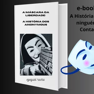 Imagem de capa para o Ebook E-book a máscara da liberdade a história dos anonymus 