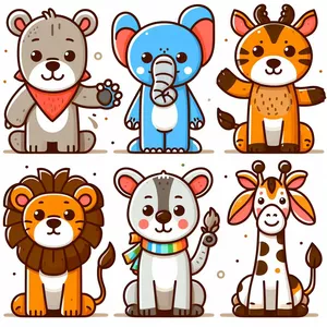 Imagem de capa para o Ebook 100 imagens de animais para colorir