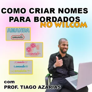 Imagem de capa para o Curso online Como escrever nomes para bordados no Wilcom