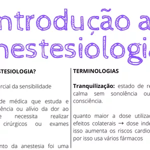 Imagem de capa para o Ebook RESUMO INTRODUÇÃO A ANESTESIOLOGIA VETERINÁRIA
