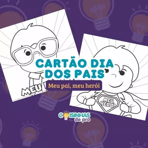 Imagem de capa para o Ebook Cartão dia dos Pais - Meu pai, meu herói