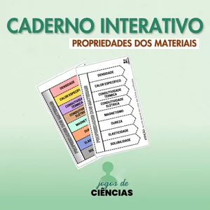 Imagem de capa para o Ebook Caderno Interativo - Propriedades dos Materiais - Ciências