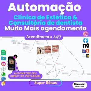 Imagem do curso Template Manychat Clínica de Estética & Consultório de Dentista 