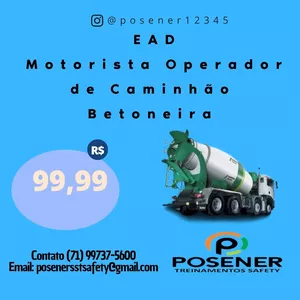 Imagem de capa para o Curso online Capacitação Motorista Operador de Caminhão Betoneira