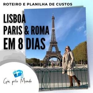 Imagem principal do produto Roteiro Europa em 8 dias: Lisboa + Paris + Roma 