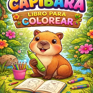 Imagen de portada para Ebook Capibara para Colorear