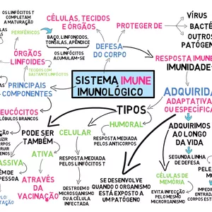 Imagem de capa para o Ebook MAPA MENTAL - SISTEMA IMUNOLÓGICO
