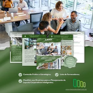 Imagem de capa para o Ebook Como Criar Escritórios Produtivos com Layouts Inteligentes.