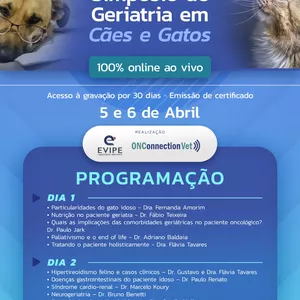 Imagem de capa para o Curso online Simpósio de Geriatria em Cães e Gatos