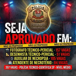 Imagem do curso Mentoria Blindada Polícia Científica SP: Do Zero à Aprovação com Sérgio Souza