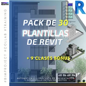 Imagen de portada para Curso online Pack de 30 Plantillas de Revit + 9 clases Bonus