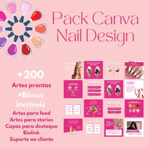 Imagem de capa para o Ebook PACK CANVA NAIL DESIGN