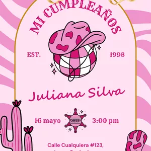 Imagen de portada para Ebook cowgirl party invitation