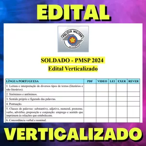 Imagem de capa para o Ebook SOLDADO - PMSP 2024 - Edital Verticalizado