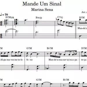 Imagem de capa para o Ebook Mande Um Sinal (Marina Sena) - Partitura para PIANO