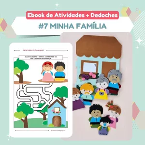 Imagem de capa para o Ebook #7 Minha Família - Ebook Atividades + Dedoches