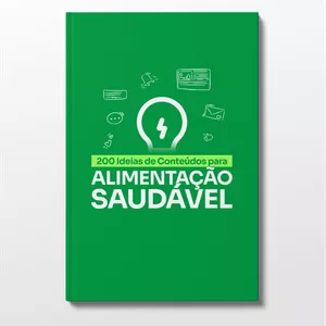 Imagem de capa para o Ebook Guia com 200 Ideias de Conteúdos para Alimentação Saudável