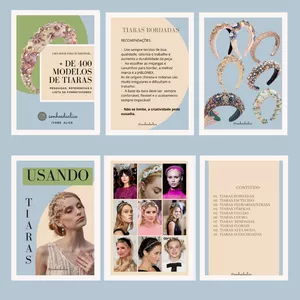 Imagem de capa para o Ebook + DE 400 MODELOS DE TIARAS
