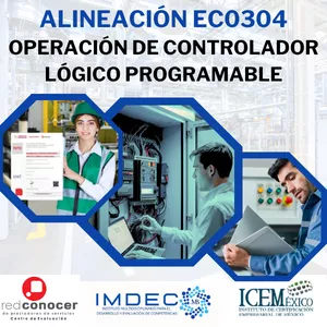 Imagen de portada para Curso online Alineación EC0304 - Operación de controlador lógico programable 