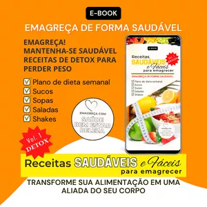 Imagem de capa para o Ebook Receitas saudáveis e fáceis para emagrecer - Vol. 1 DETOX