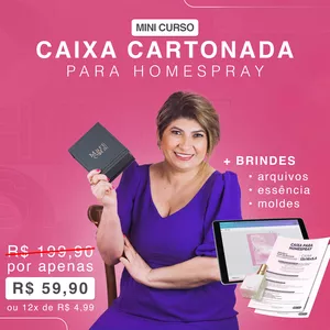 Imagem de capa para o Curso online MINICURSO - Caixa Cartonada para HOME SPRAY