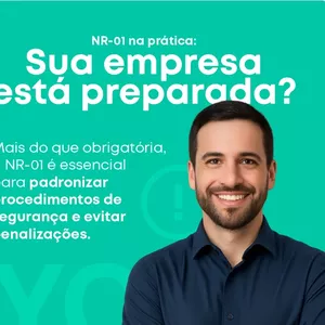 Imagem de capa para o Curso online NR-01 – Disposições Gerais e Gerenciamento de Riscos Ocupacionais | Curso Completo com Certificado CREA