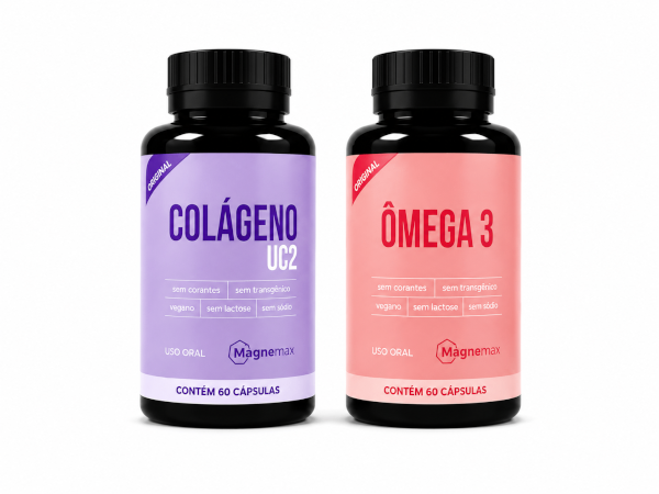 Kit 1 Colágeno UC2 1 Ômega 3 60 Cápsulas