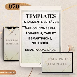 Imagem de capa para o Curso online 970 Templates editáveis no canva - Template Profissional