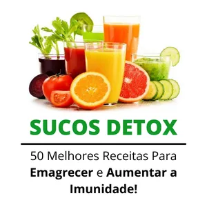 Imagem de capa para o Ebook 50 Melhores Receitas de Sucos Detox
