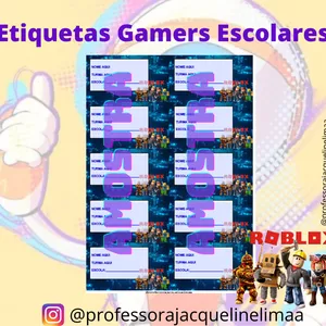 Imagem de capa para o Curso online ETIQUETAS ESCOLARES ROBLOX-2022