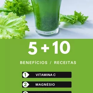 Imagem de capa para o Ebook 5 Benefícios + 10 Receitas de Suco Detox