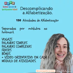 Imagem de capa para o Curso online ATIVIDADES DE ALFABETIZAÇÃO.